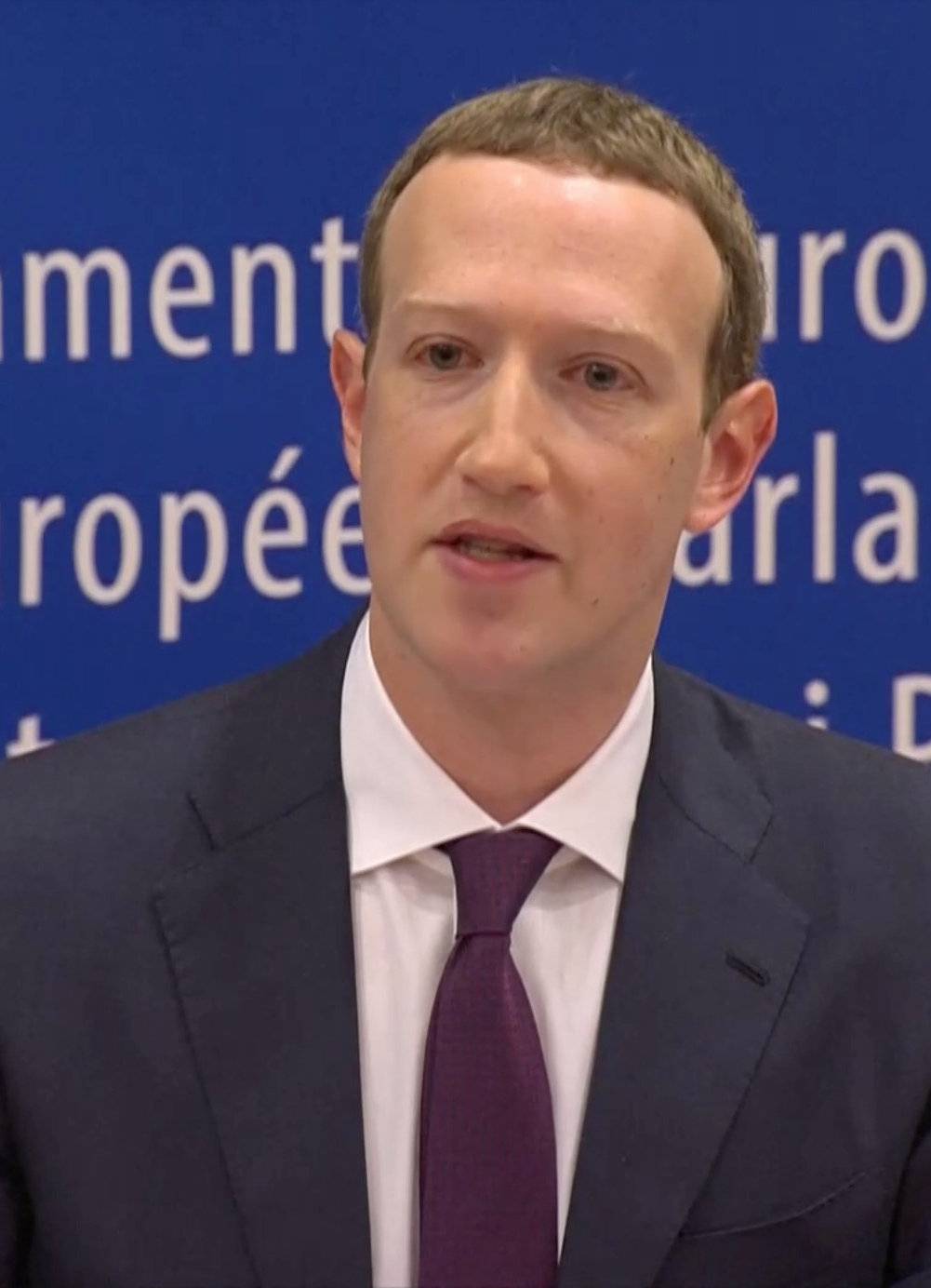 Facebook's CEO Mark Zuckerberg answers questions about the improper use of millions of users' data by a political consultancy, at the European Parliament in Brussels