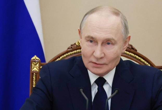Russian President Putin chairs a meeting in Moscow