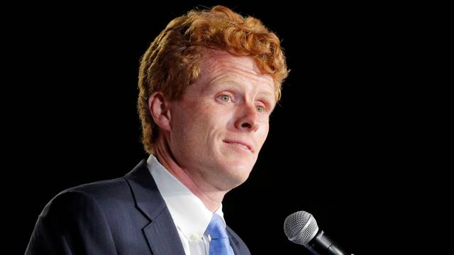 U.S. Representative Joe Kennedy III holds a primary election rally in Watertown