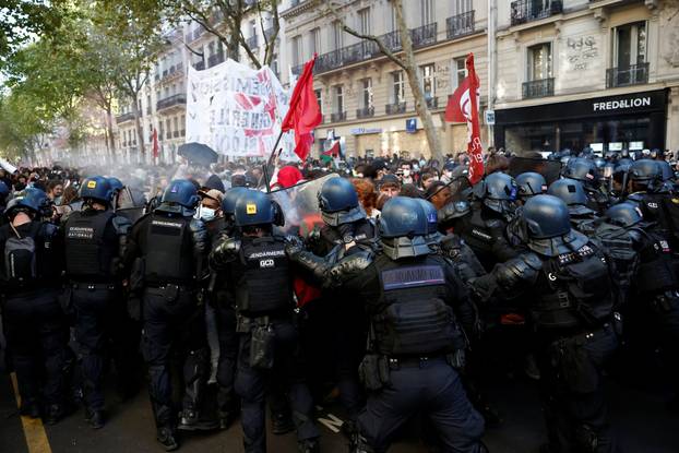 Nationwide strike and anti-government protests called by French unions in France