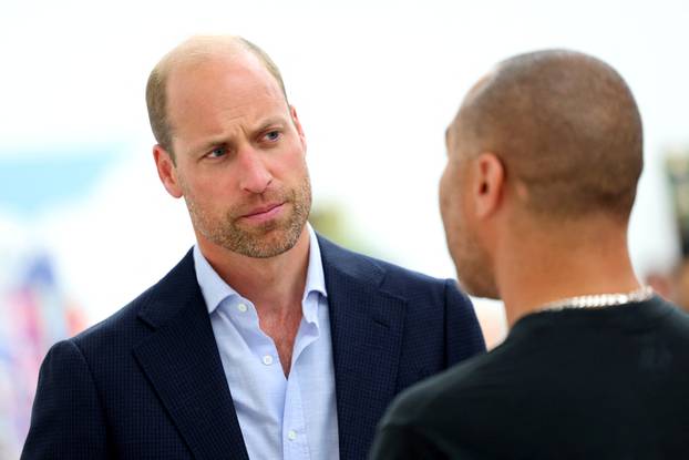 Britain's Prince William visits the Saatchi gallery in London