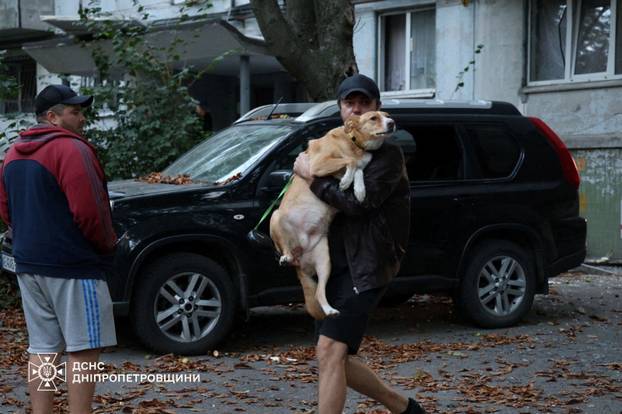 Aftermath of a Russian missile attack in Dnipro