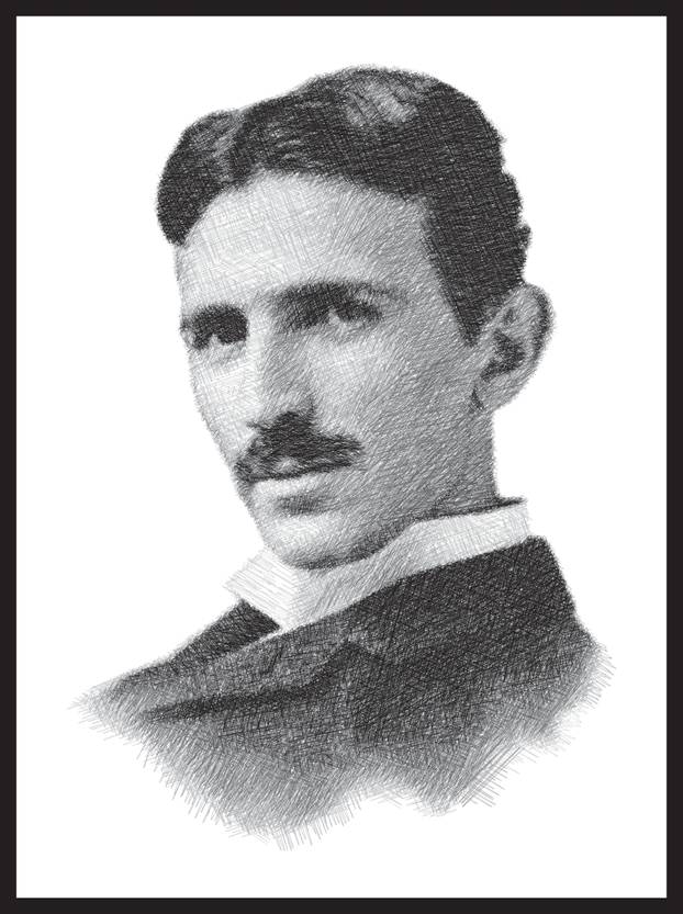 Nicola,Or,Nikola,Tesla,Portrait,Pen,Sketch,Illustration.,Poster,,Wall