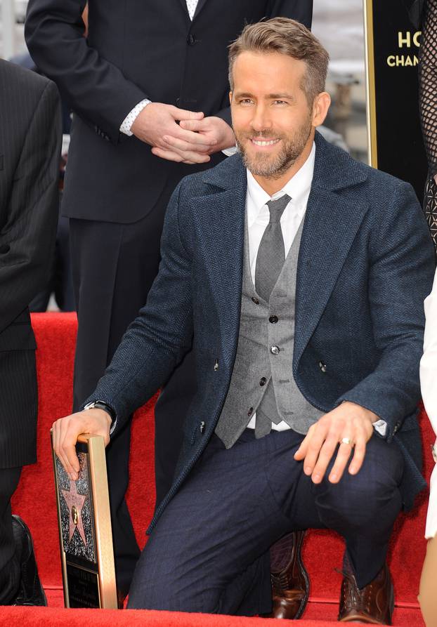 Ryan Reynolds Honored With Star On The Hollywood Walk Of Fame Ceremony - Los Angeles