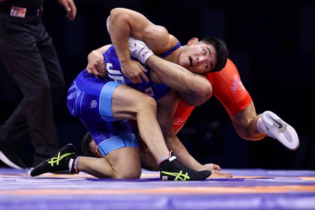Zagreb: Svjetsko prvenstvo u hrvanju, polufinale, slobodni stil, muškarci, 86kg, Rakhim Magamadov - Hayato Ishigur