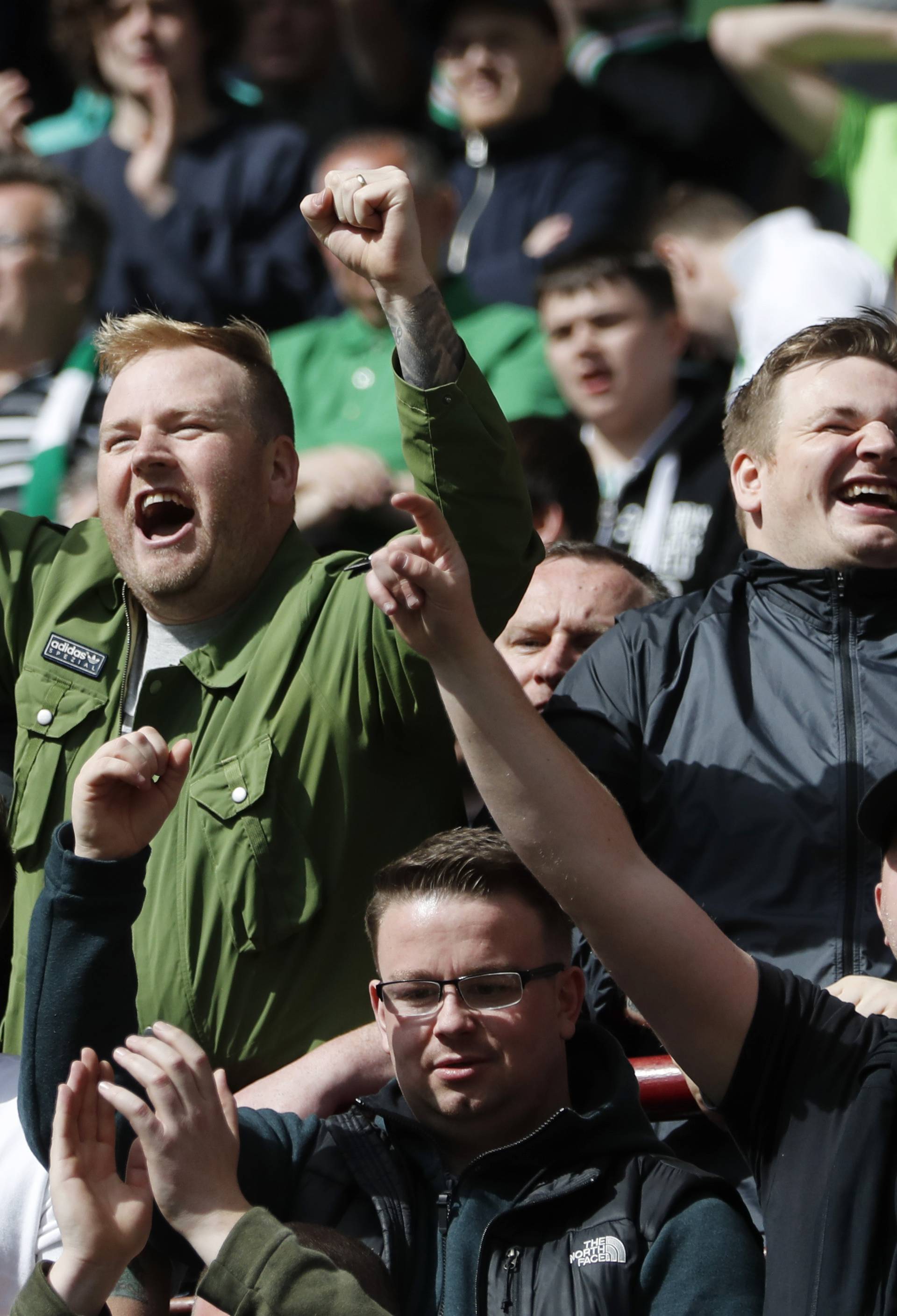 Celtic fans celebrate