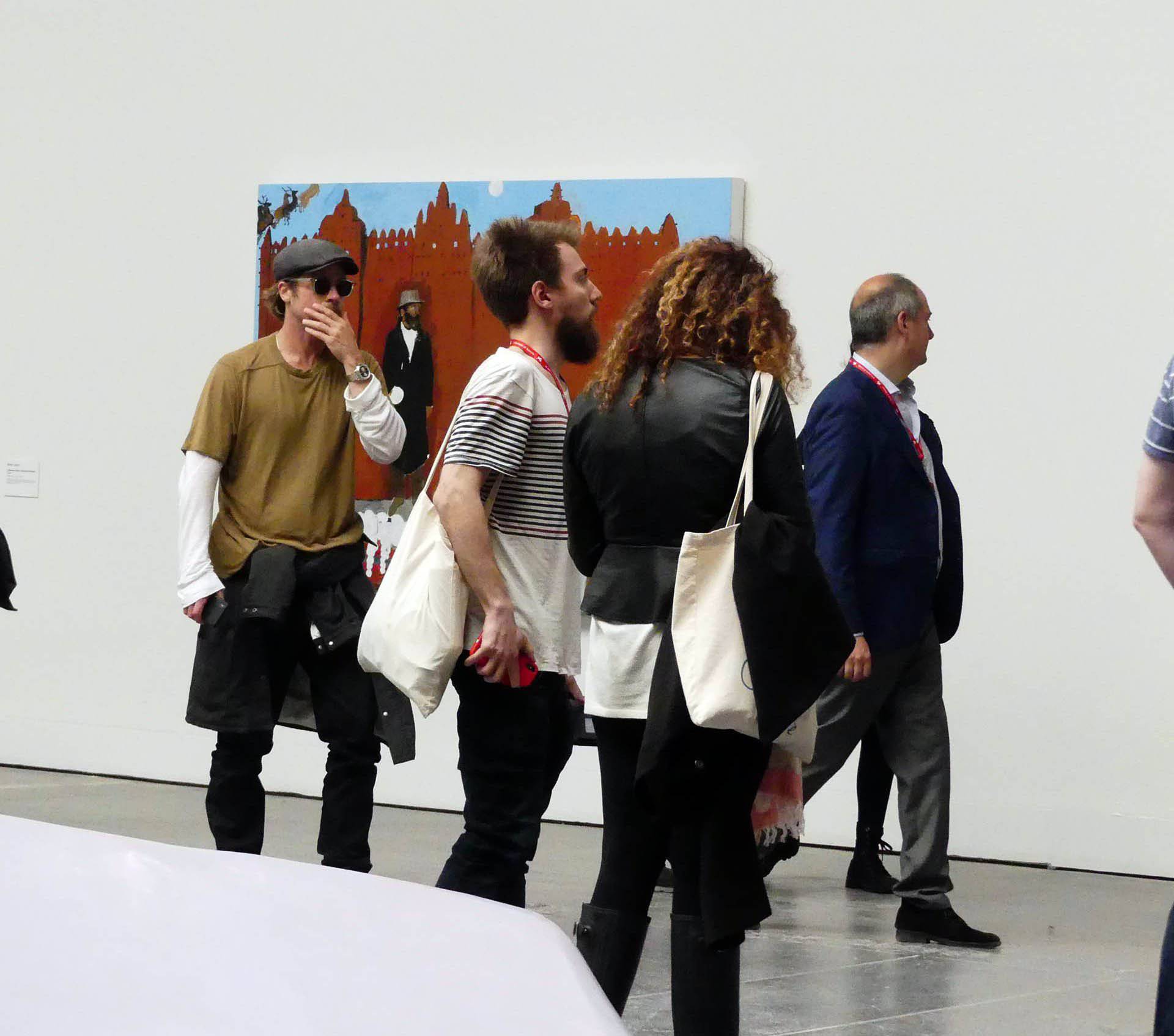 Brad Pitt visiting some exhibitions at the Biennale of Art in Venice