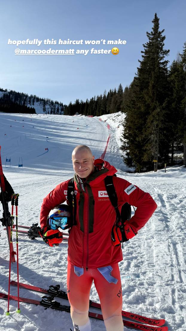 FOTO Švicarci poput Ivice! Franjo von Allmen, Odermatt i ekipa obrijali su glave na 'kostelićku'