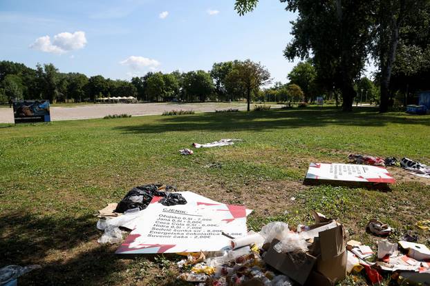Zagreb: Neočišćen Bundek šest dana nakon koncerta Marka Perkovića Thompsona
