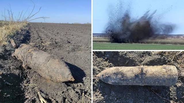 VIDEO U polju kod Ilače našao bombu iz Drugog svjetskog rata: Snimili kako su je uništili