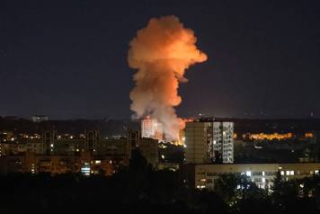 Russian missile strike in Kyiv
