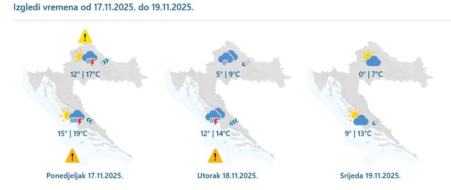 Stiže pravi udar zime! Sutra obilna kiša, a onda će dijelove Hrvatske zatrpati snijeg!