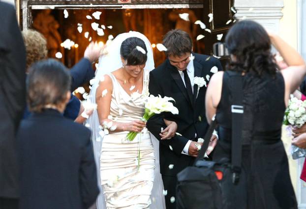 ARHIVA - 2008. Zagreb: Vjen?anje Nike Kranj?ara i Simone Fistri? u Crkvi sv. Ivana Krstitelja