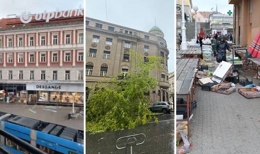 FOTO Ovako izgleda centar Zagreba: Vjetar ru&scaron;io i skele