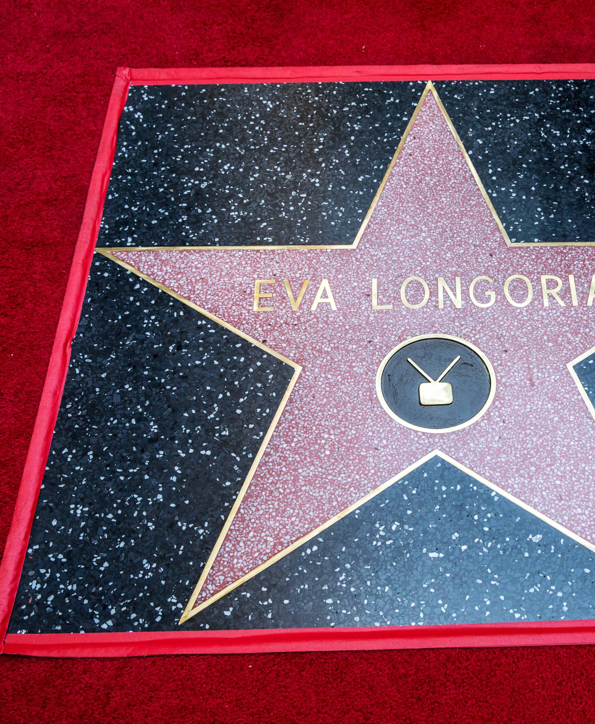 Eva Longoria's star is seen on the Hollywood Walk of Fame in Los Angeles