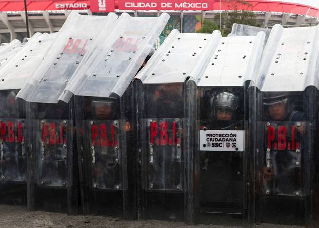 Protest march ahead of the opening match of the 2026 FIFA World Cup in Mexico City