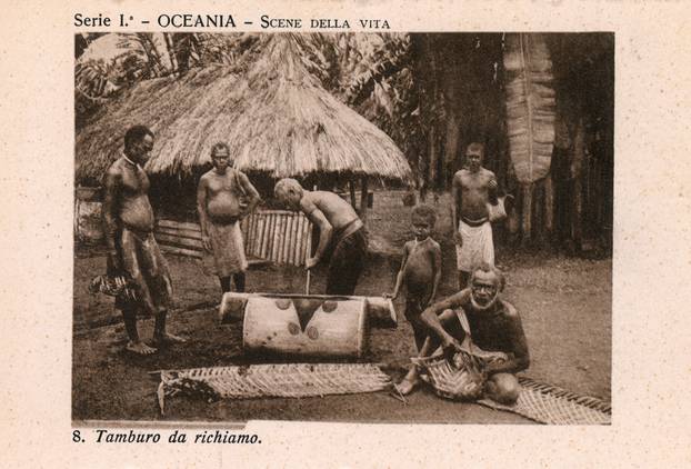 Papua New Guinea - Preparing a Large Decoy Drum