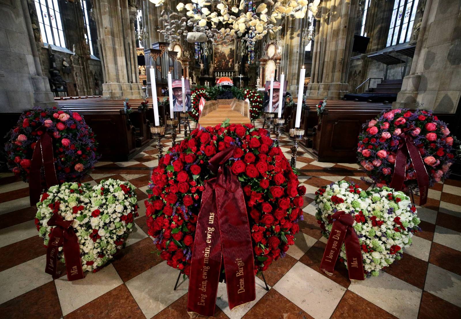 Funeral service for Austrian motor racing greatÂ Niki Lauda at St Stephen's cathedral in Vienna