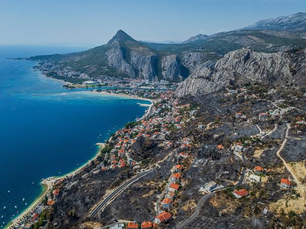 Omiš Borak:  Posljedice požara u mjestu Borak iznad Omiša