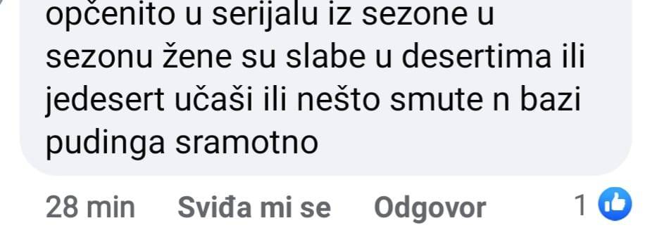 Gledatelji razočarani Željkinim desertom: 'Može li večera bez deserta u čaši i bobičastog voća'