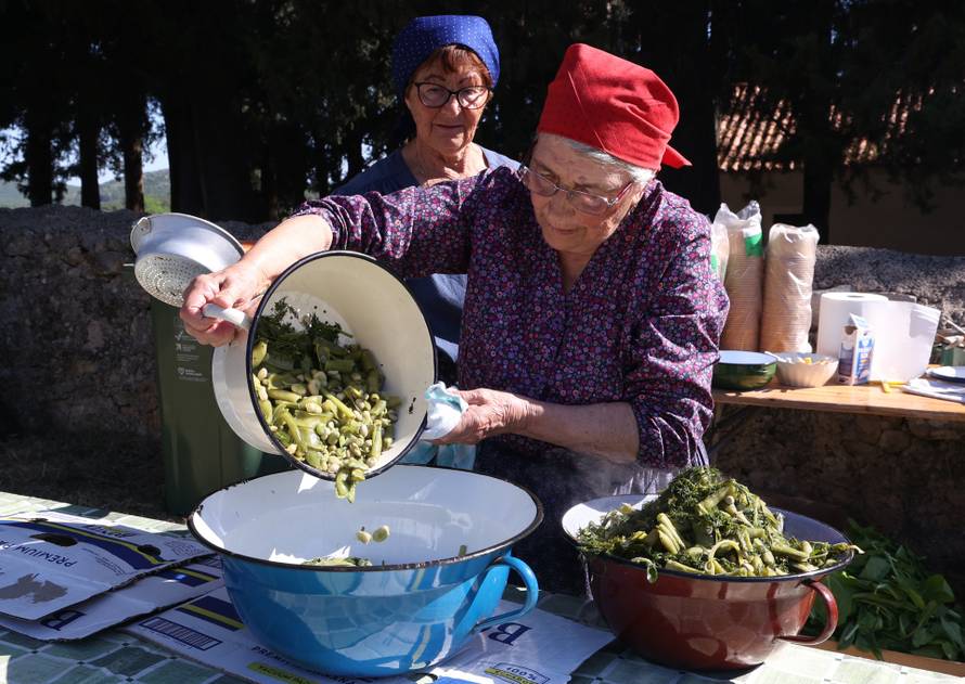 Vodice:Tradicionalni prvosvibanjski piknik u Rakitnici,spremanje divljeg zelja i pulente.