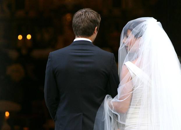 ARHIVA - 2008. Zagreb: Vjen?anje Nike Kranj?ara i Simone Fistri? u Crkvi sv. Ivana Krstitelja