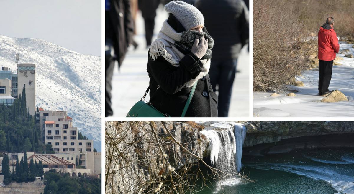 Snijeg paralizirao Dubrovnik, a Gospić se probudio na - 18°C