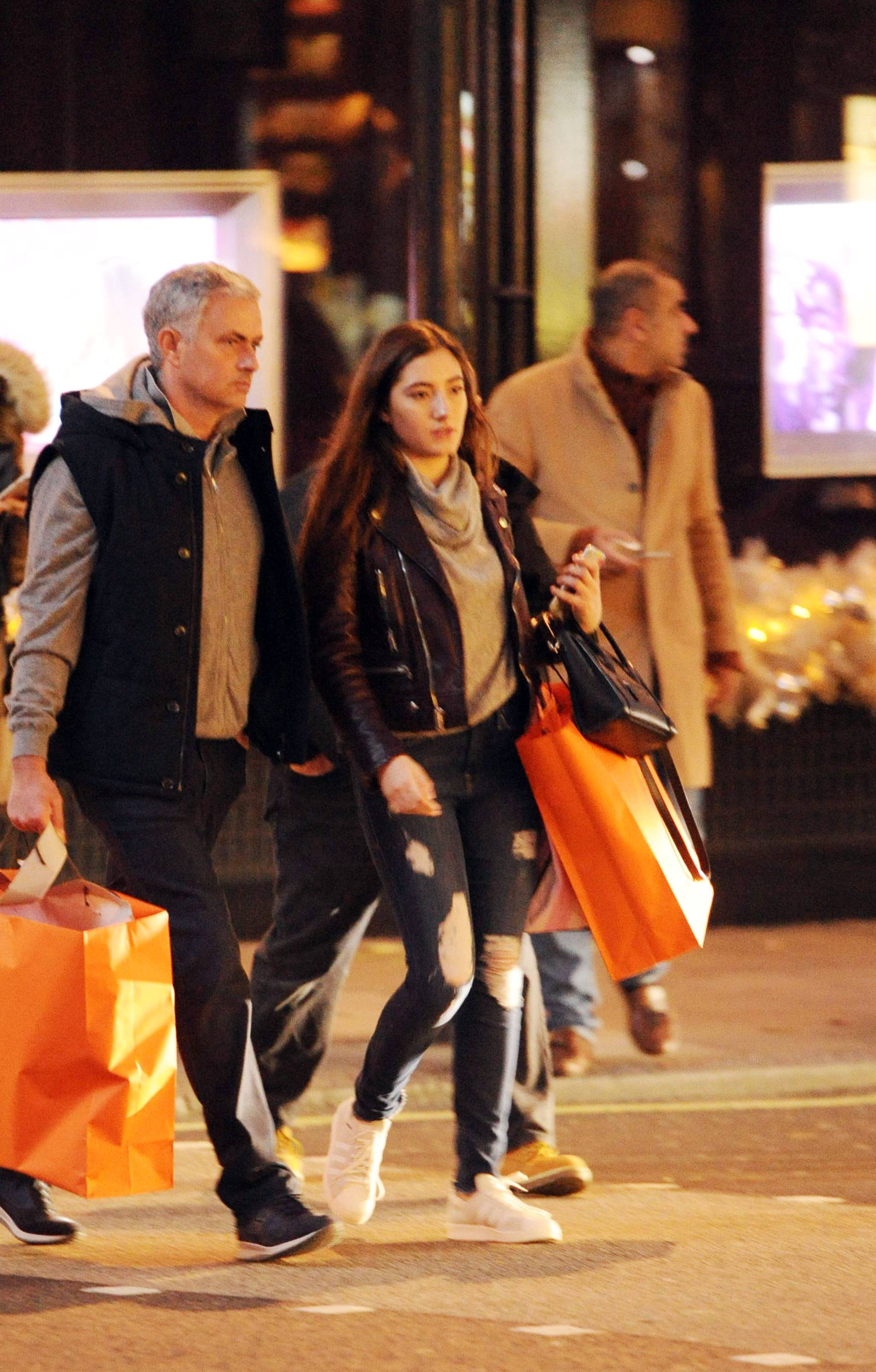 EXC - Manchester United Manager Jose Mourinho and daughter xmas Shopping