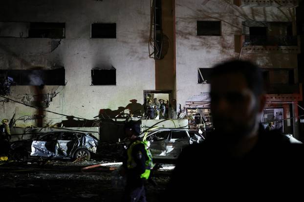 Aftermatch of a projectile impact in Tel Aviv