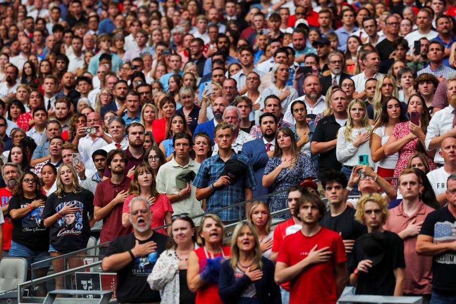 Memorial service for slain conservative commentator Charlie Kirk, in Glendale