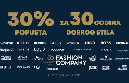 Fashion Company slavi 30. godišnjicu uz 30% popusta u svim trgovinama i online