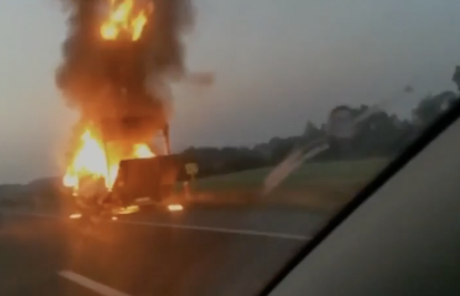 Pogledajte video buktinje: Na autocesti A3 planuo je kamion