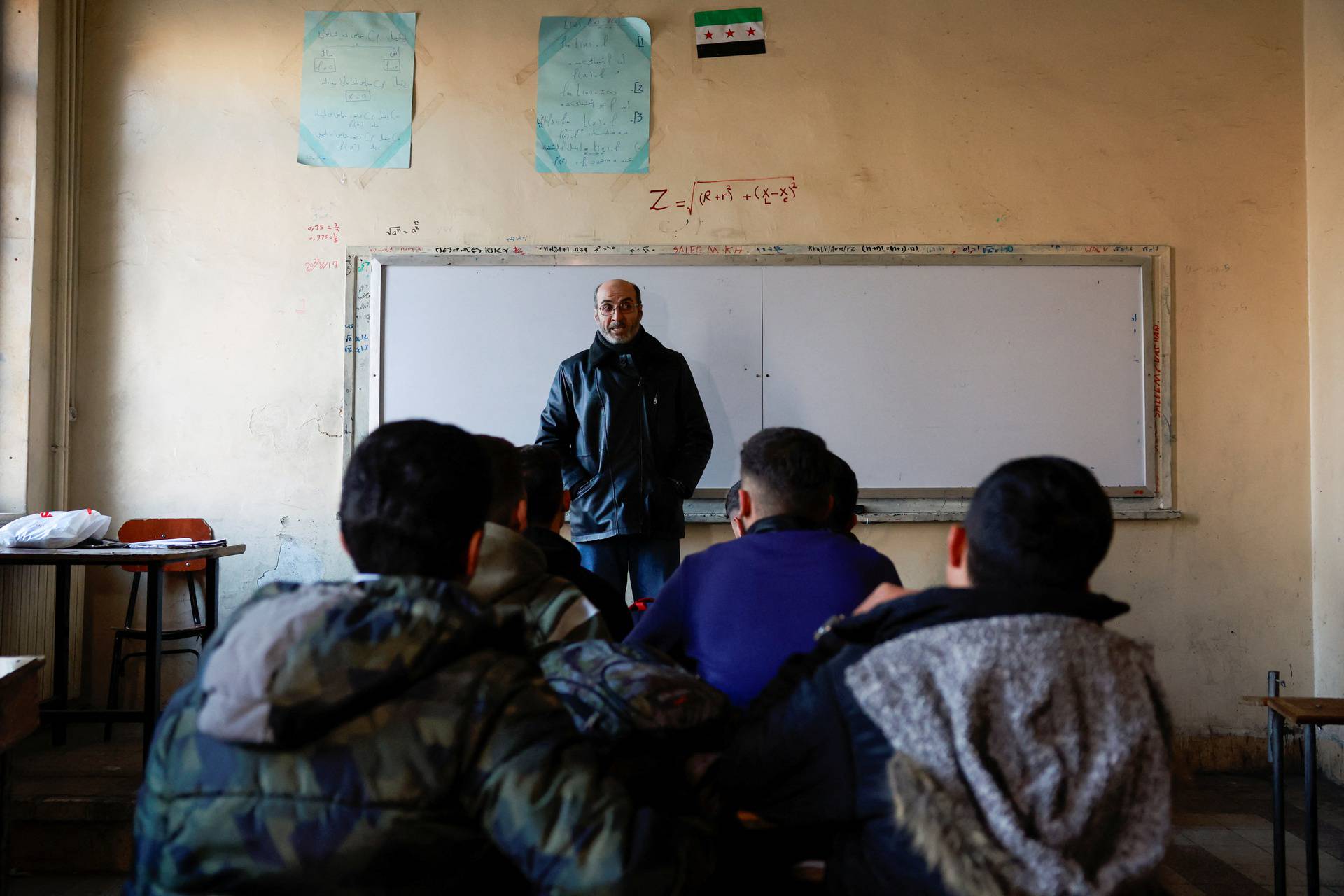 Early morning street scenes from Damascus after authorities announced the reopening of schools