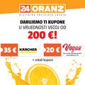 Aktiviraj Oranž za 17 € i dobivaš 207 eura kupona među kojima su Kärcher i Vegas Casino!