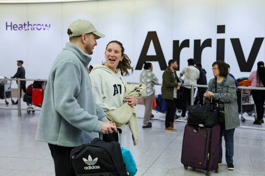 Scenes from Heathrow airport, after a fire at a nearby electrical substation wiped out the power at the airport