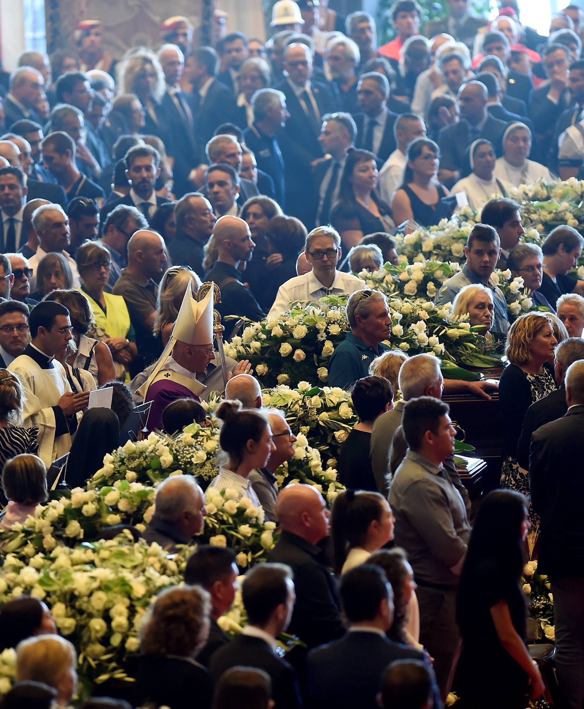 The state funeral of the victims of the Morandi Bridge collapse, in Genoa