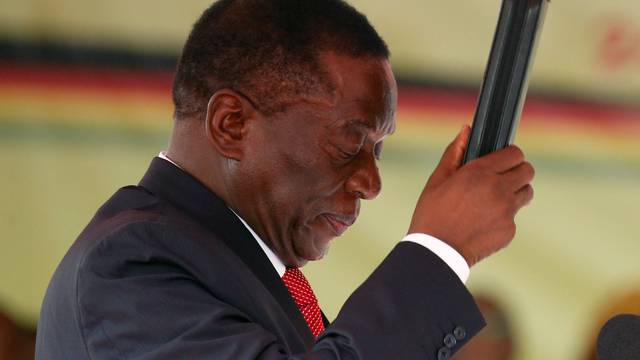 Emmerson Mnangagwa swears in as Zimbabwe's president in Harare, Zimbabwe