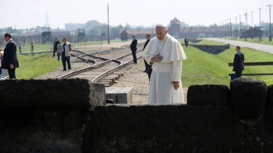 Pope Francis visits to Birkenau's former Nazi death camp in Oswiecim