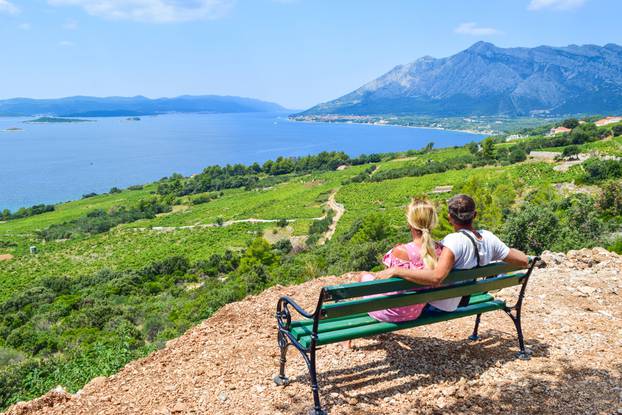 The,Couple,Admires,The,Scenery,Of,The,Croatian,Islands.