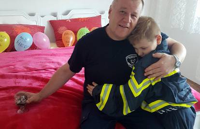 Dječak iz Krapine raznježio oca vatrogasca: 'Tata, ti si heroj!'