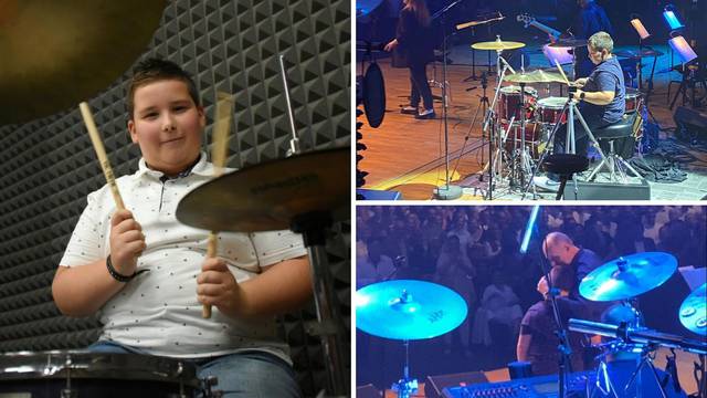 Kakav talent! Leny (12) je gost bubnjar Draženu Zečiću: 'Moj je idol, sve pjesme znam napamet'