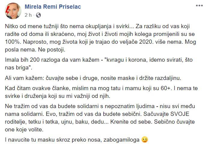 'Za razliku od vas koji radite od doma, mog posla i života nema'