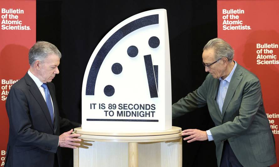Doomsday clock reveal in Washington