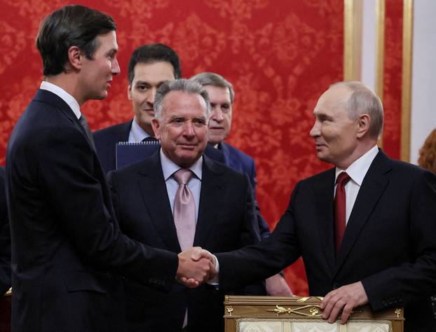 Russian President Vladimir Putin meets with U.S. special representatives Steve Witkoff and Jared Kushner in Moscow