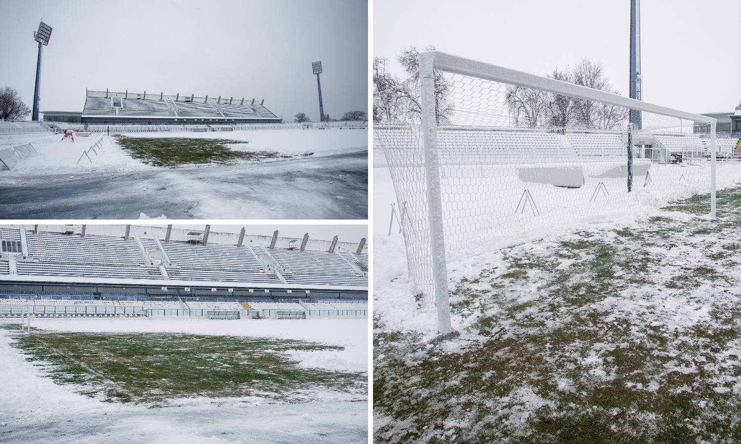 Nema nogometa! Osijek je pod snijegom, odgoda i u Koprivnici