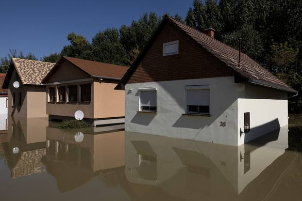 Flooding Danube in Hungary