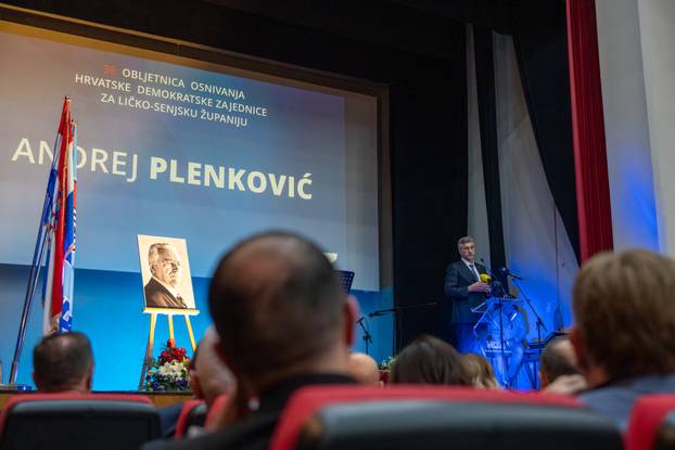 Gospić: Andrej Plenković na obilježavanju 36. obljetnice osnivanja HDZ-a u Ličko-senjskoj županiji