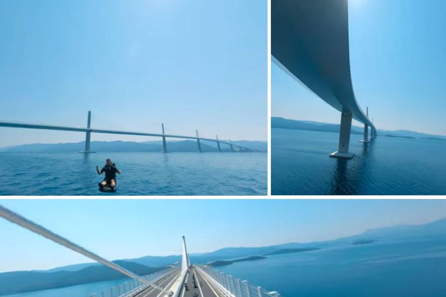 Pogledajte zapanjujuće kadrove Pelješkog mosta koje je ekipa iz Mostara snimila dronom