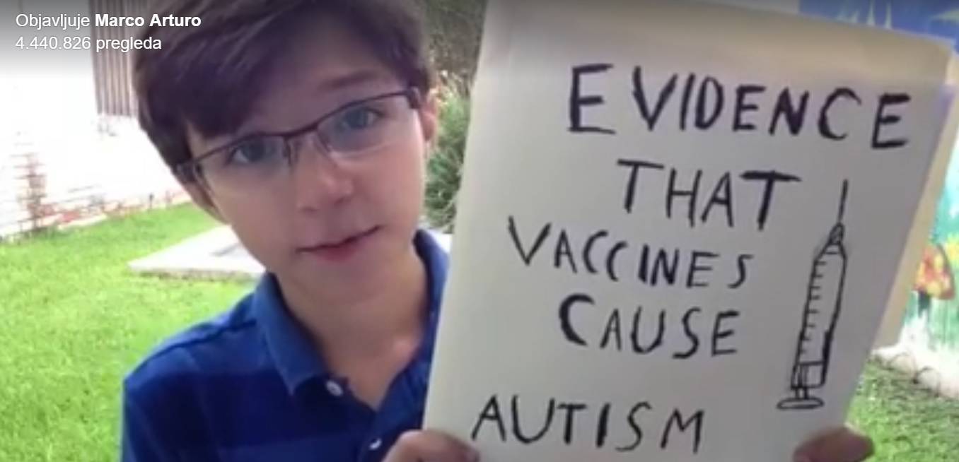 Dječak im objasnio: Evo dokaza da cjepiva uzrokuju autizam
