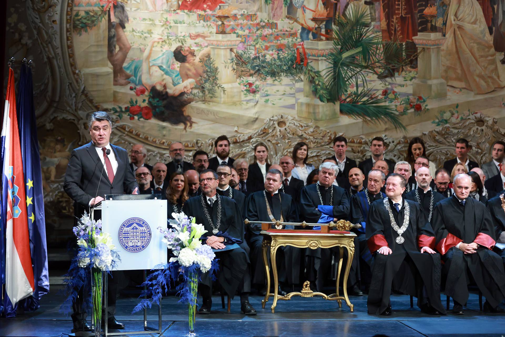 Zagreb: Svečana inauguracija rektora Sveučilišta u Zagrebu Stjepana Lakušića